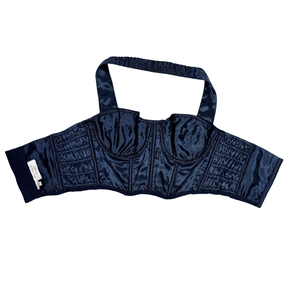 Victoria’s Secret Cropped Beaded Satin Bustier Top - Picture 3 of 8